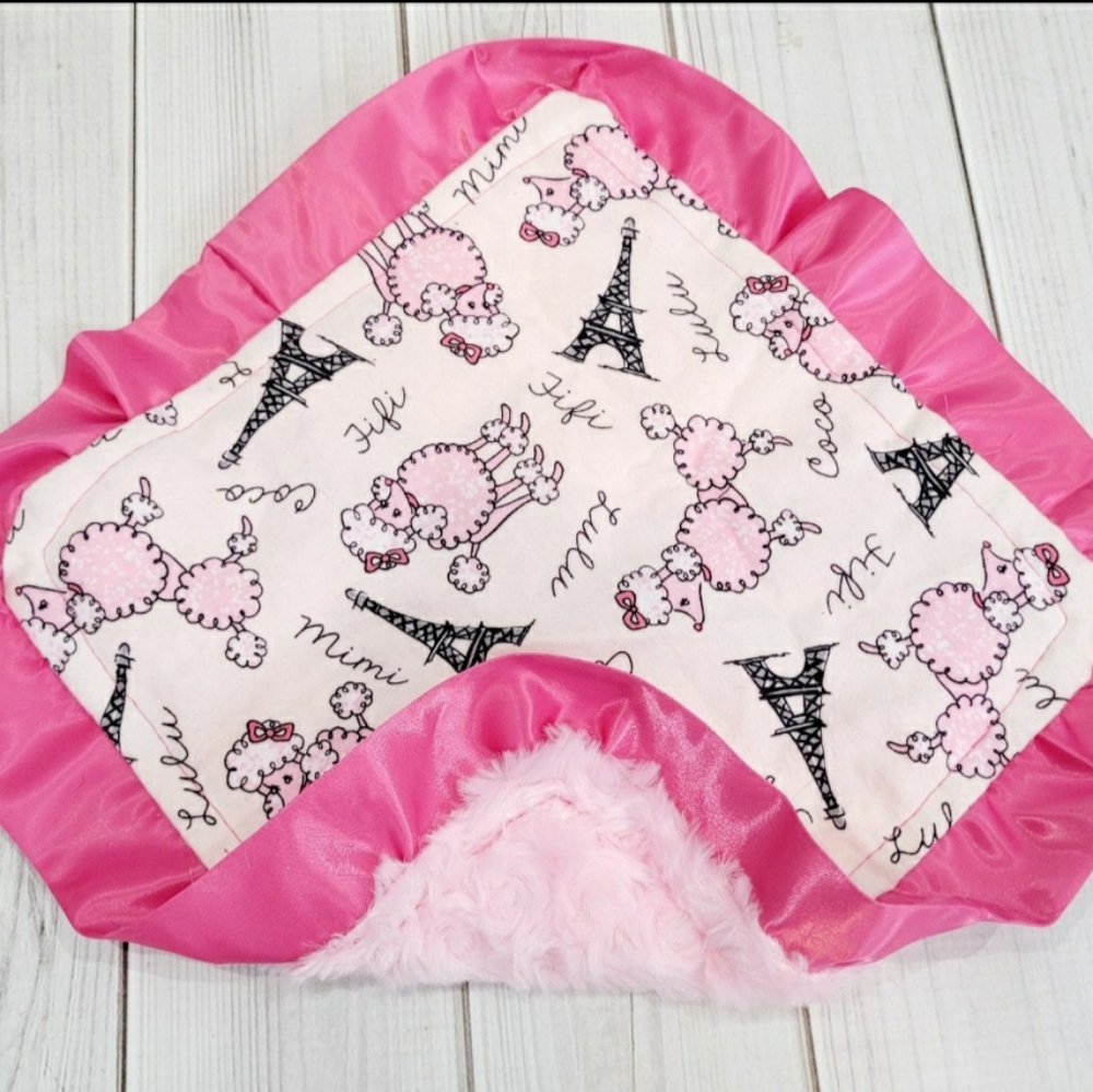Eiffel tower paris poodle lovey 13 x 13 inch
